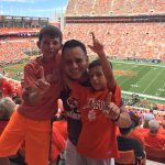 Michael Bays and his boys at a Clemson Football game.